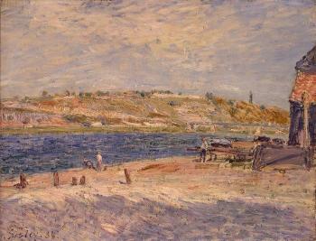 Alfred Sisley : Riverbanks at Saint-Mammes